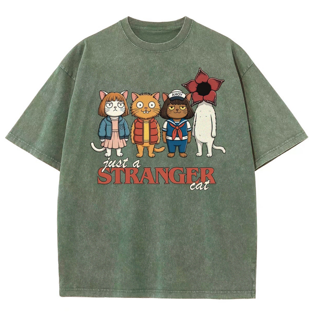 Just a Stranger Cat Group Washed T-Shirt