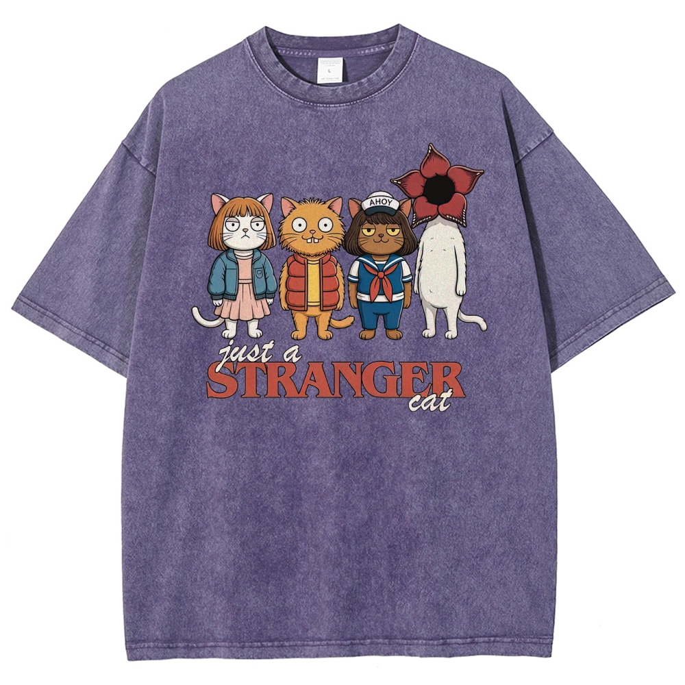 Just a Stranger Cat Group Washed T-Shirt