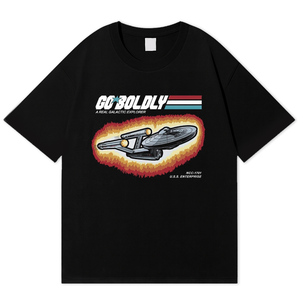 Retro Space Explorer  Cotton T-shirt