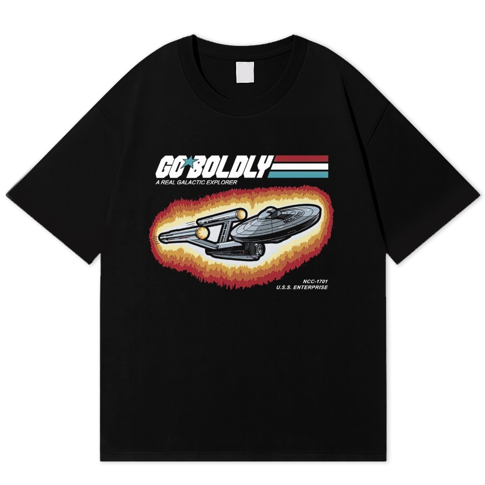 Retro Space Explorer Cotton T-shirt