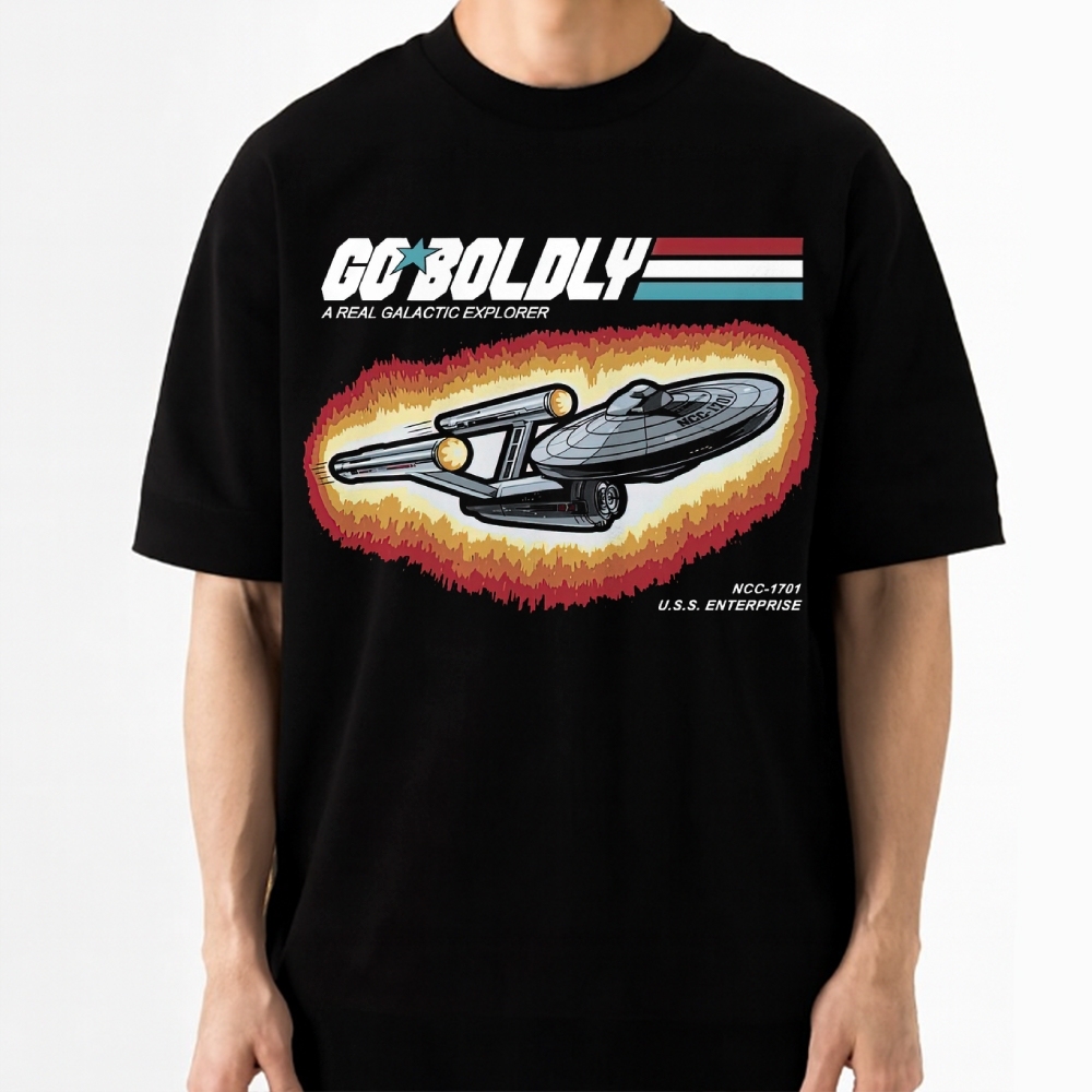 Retro Space Explorer  Cotton T-shirt