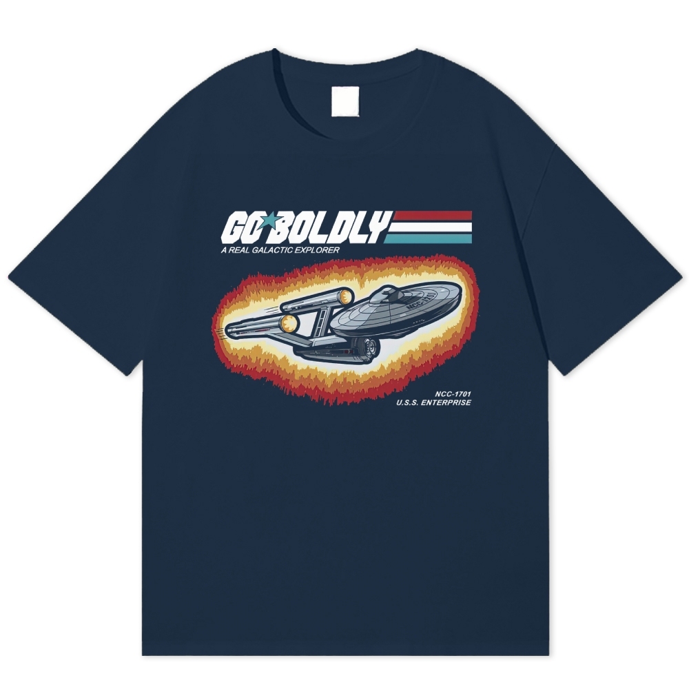 Retro Space Explorer  Cotton T-shirt