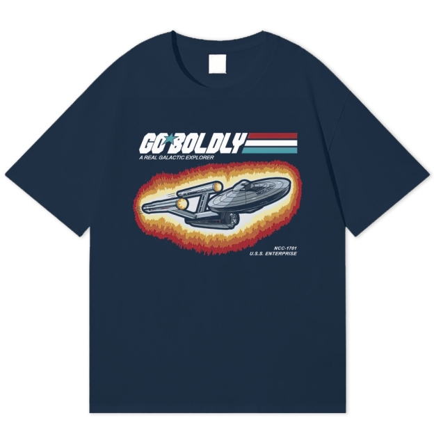 Retro Space Explorer  Cotton T-shirt