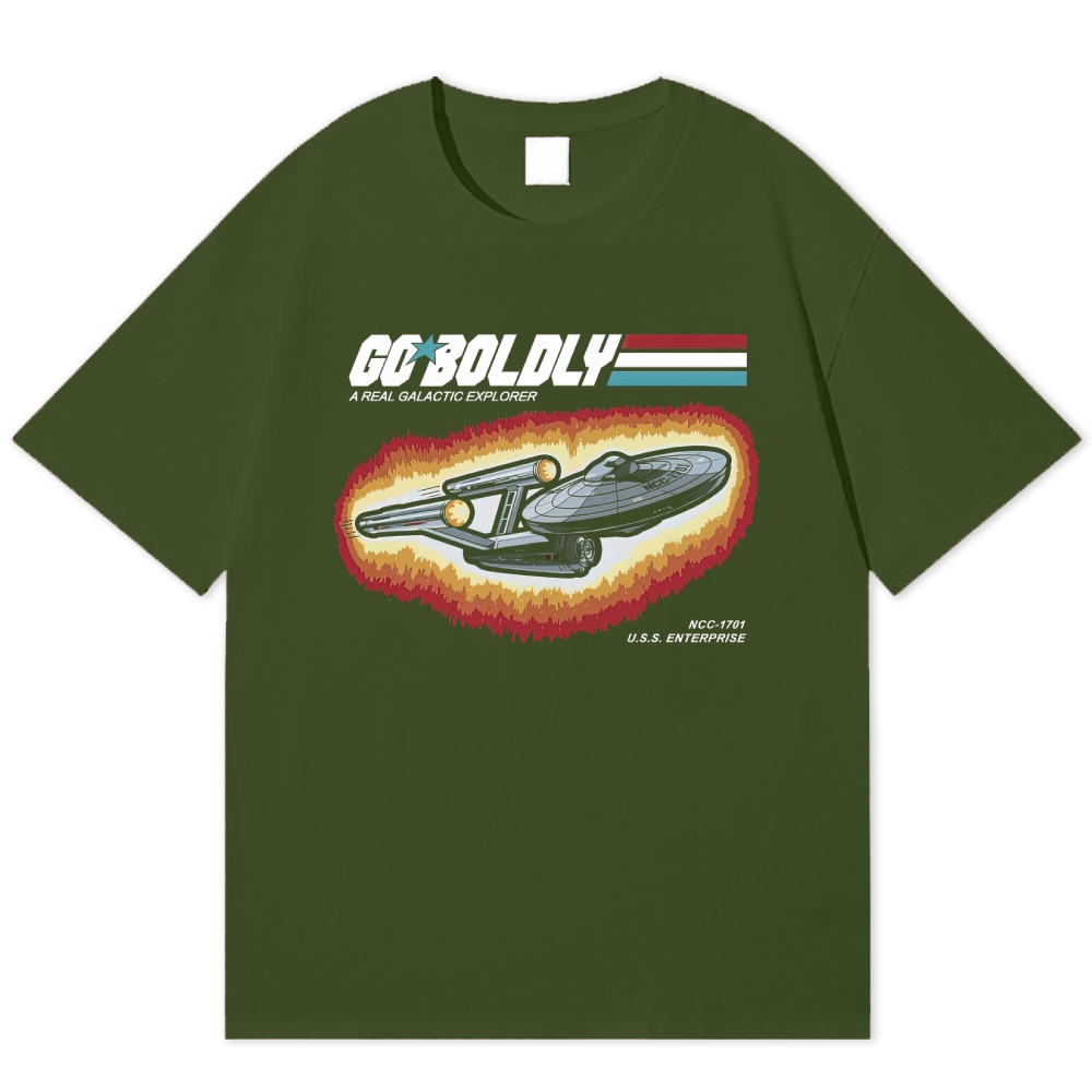 Retro Space Explorer  Cotton T-shirt