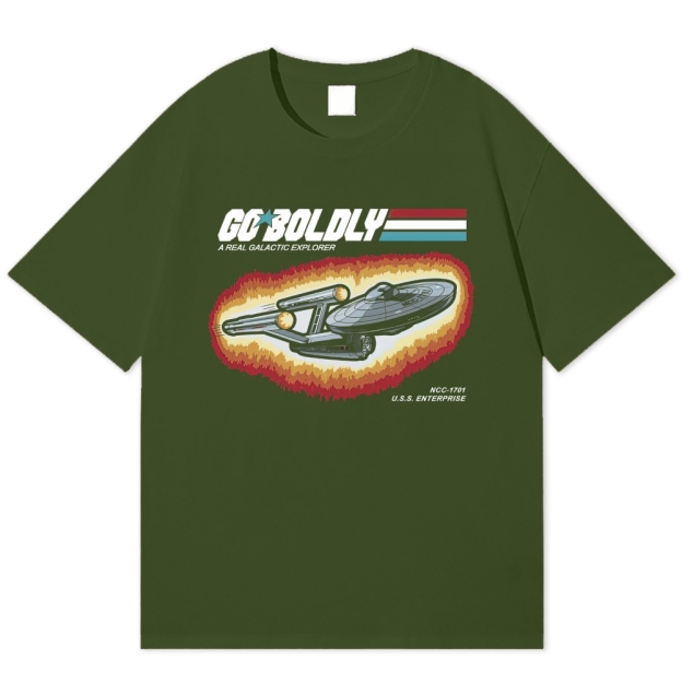 Retro Space Explorer  Cotton T-shirt