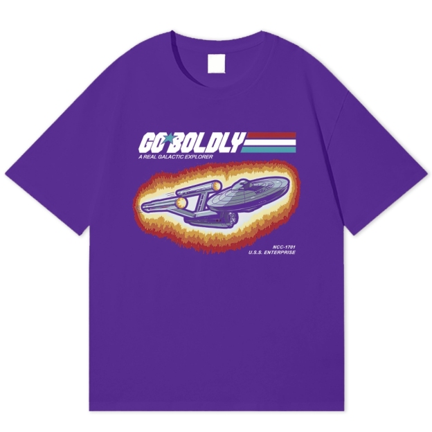 Retro Space Explorer  Cotton T-shirt