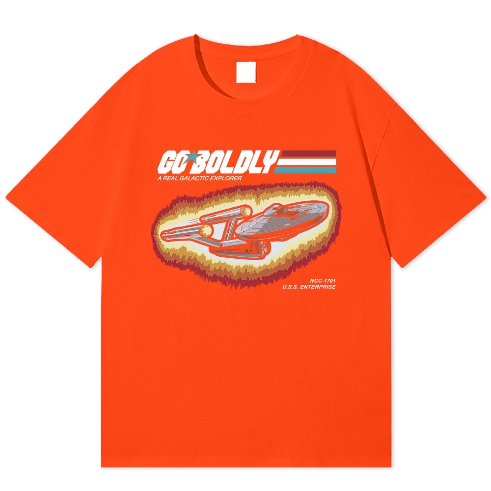 Retro Space Explorer  Cotton T-shirt