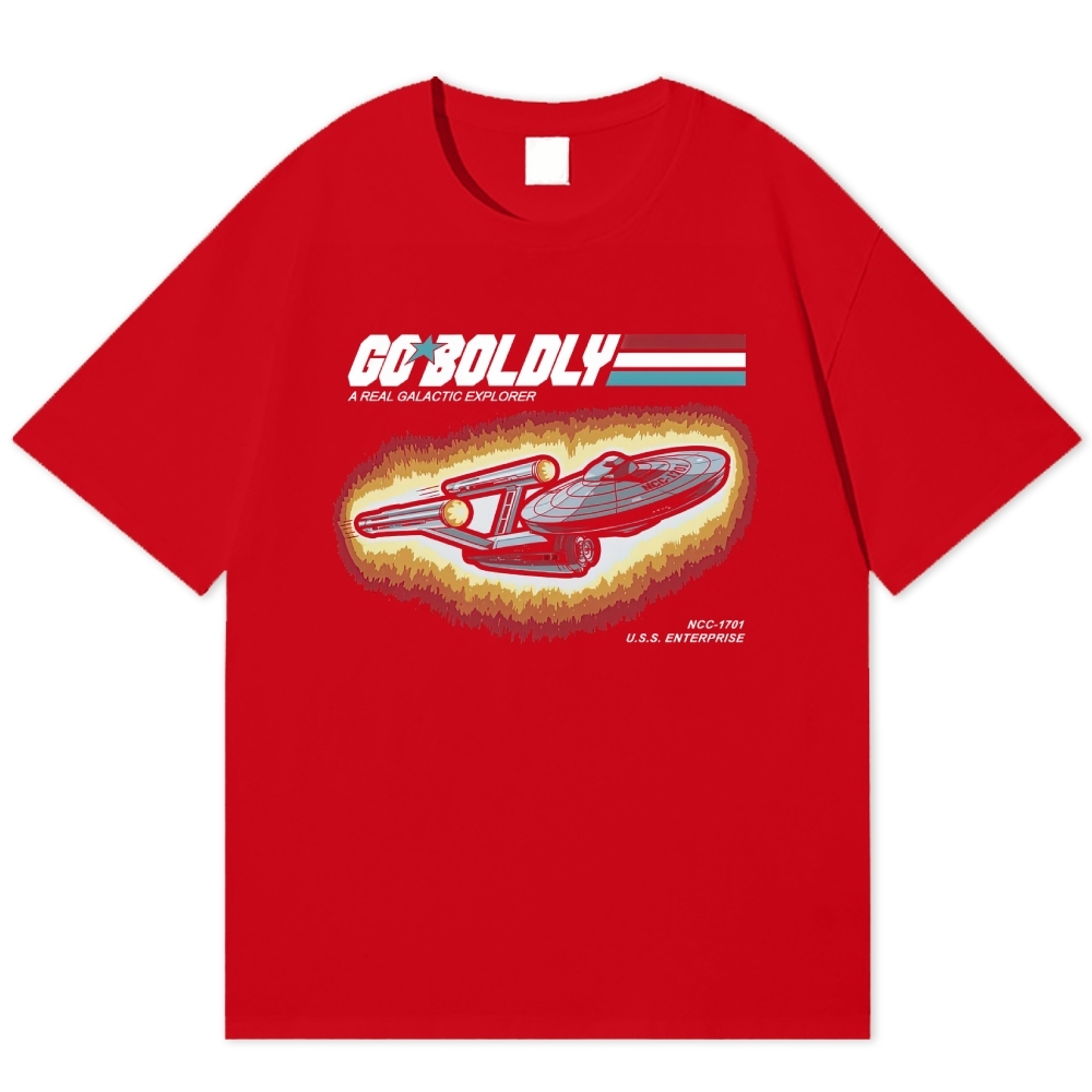 Retro Space Explorer  Cotton T-shirt