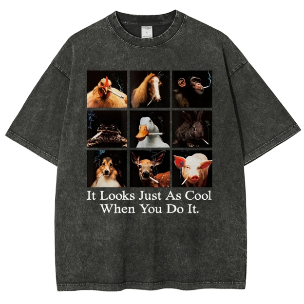  Looks Just as Cool When You do It  Washed T-Shirt 
