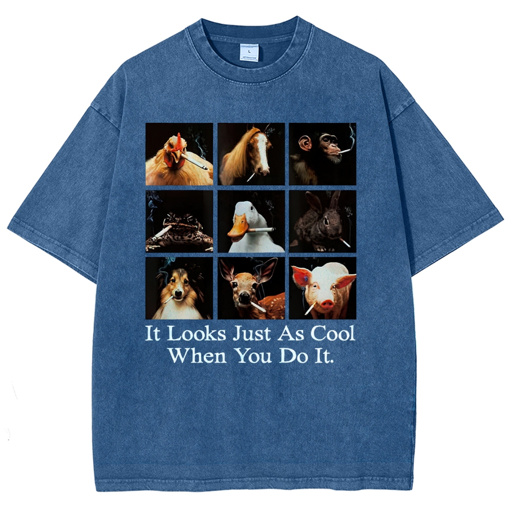  Looks Just as Cool When You do It  Washed T-Shirt 