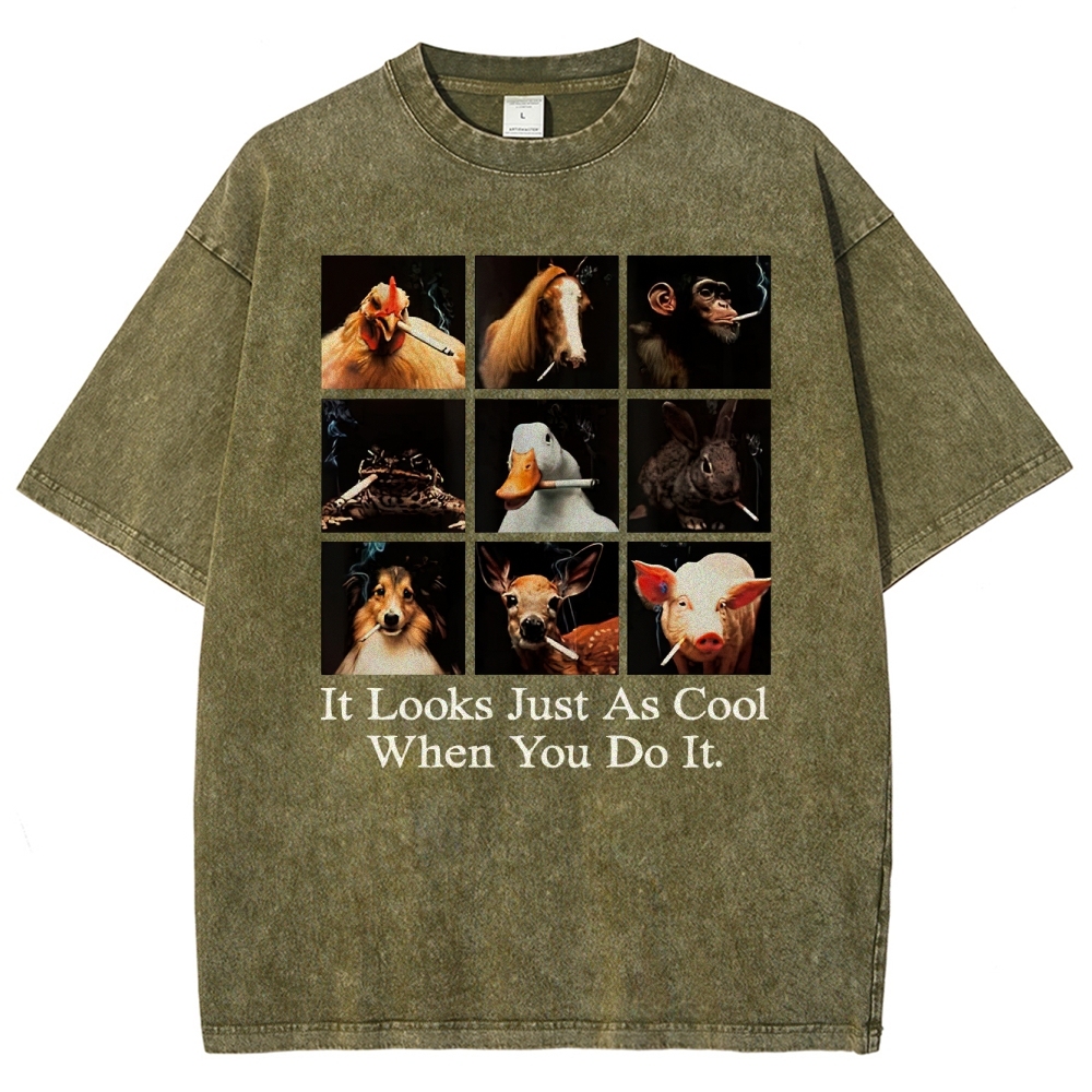  Looks Just as Cool When You do It  Washed T-Shirt 