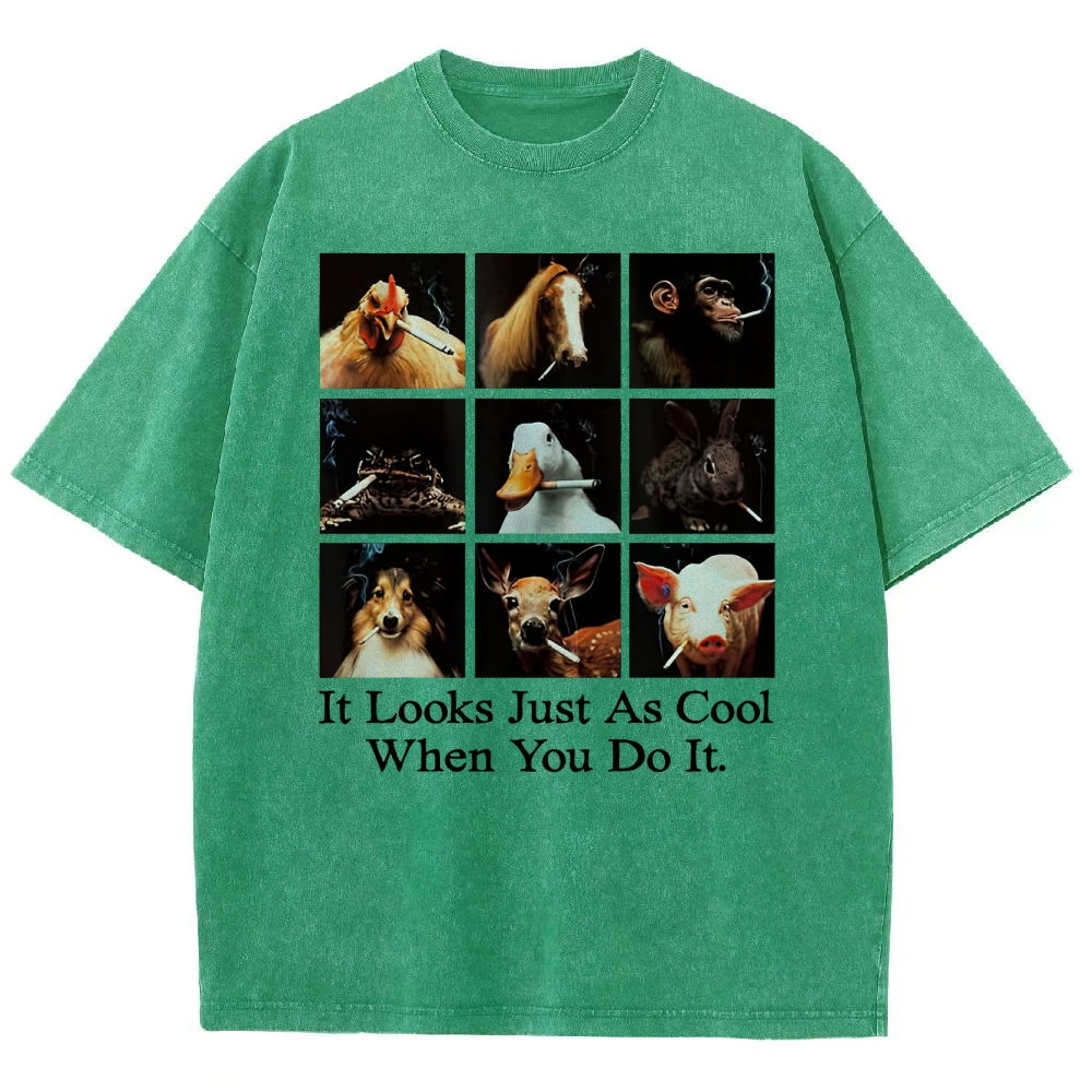  Looks Just as Cool When You do It  Washed T-Shirt 