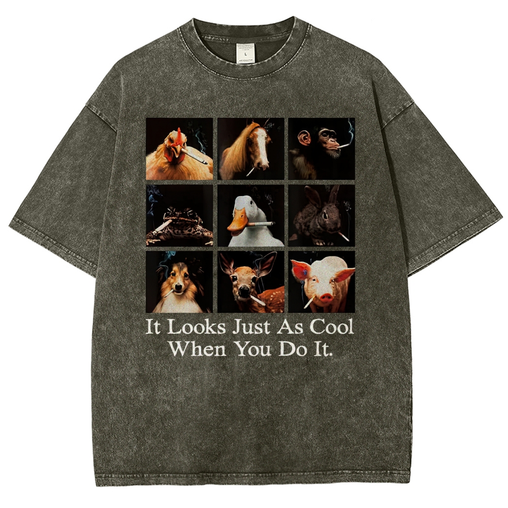  Looks Just as Cool When You do It  Washed T-Shirt 