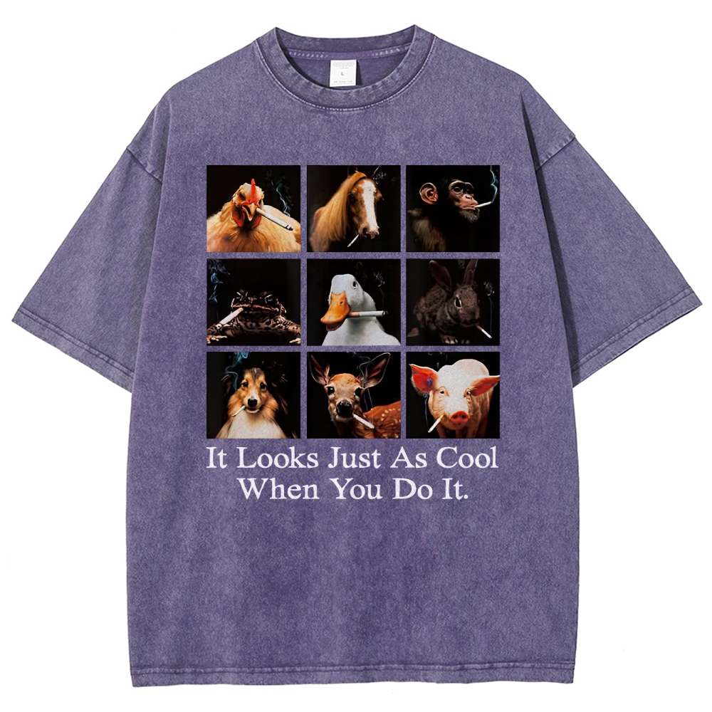  Looks Just as Cool When You do It  Washed T-Shirt 