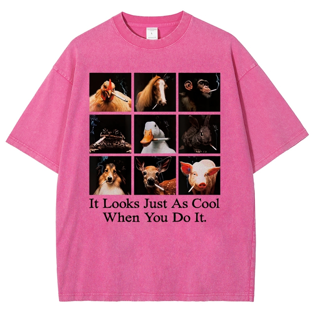  Looks Just as Cool When You do It  Washed T-Shirt 
