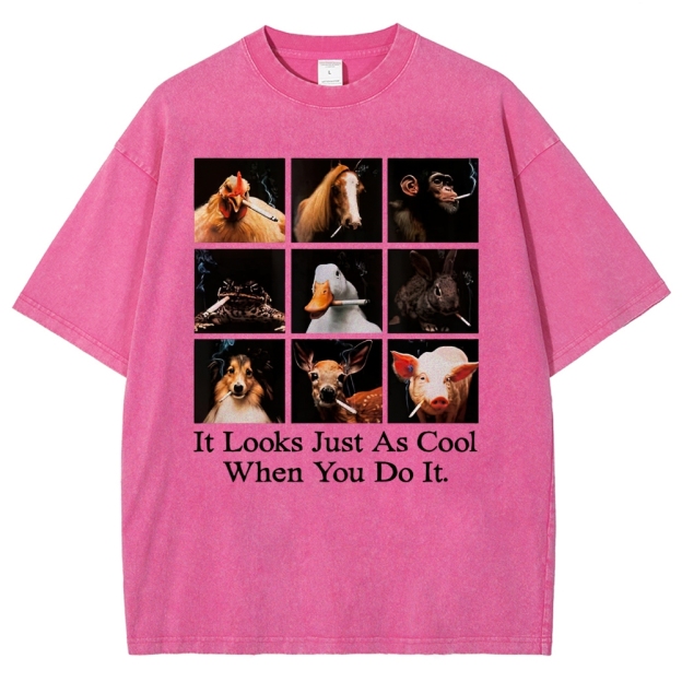  Looks Just as Cool When You do It  Washed T-Shirt 