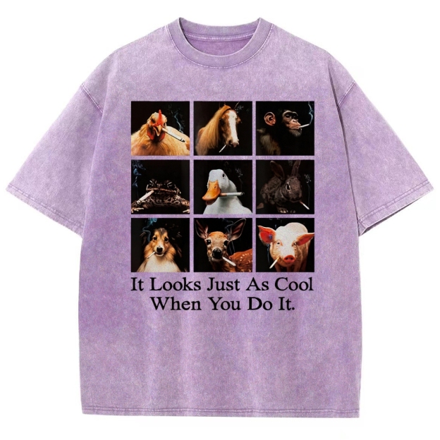  Looks Just as Cool When You do It  Washed T-Shirt 