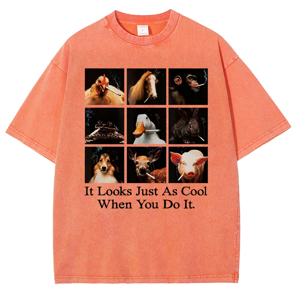  Looks Just as Cool When You do It  Washed T-Shirt 