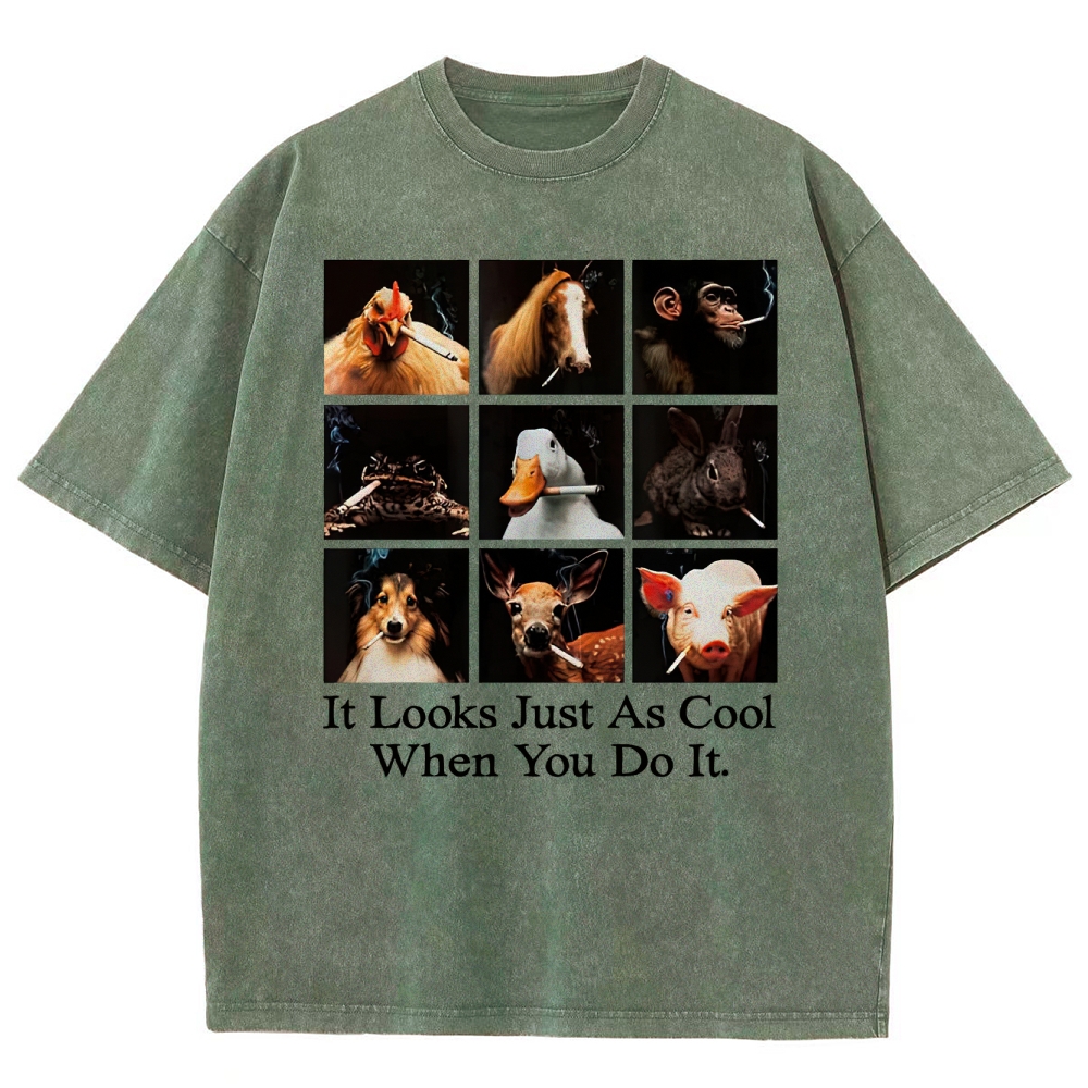 Looks Just as Cool When You do It  Washed T-Shirt 