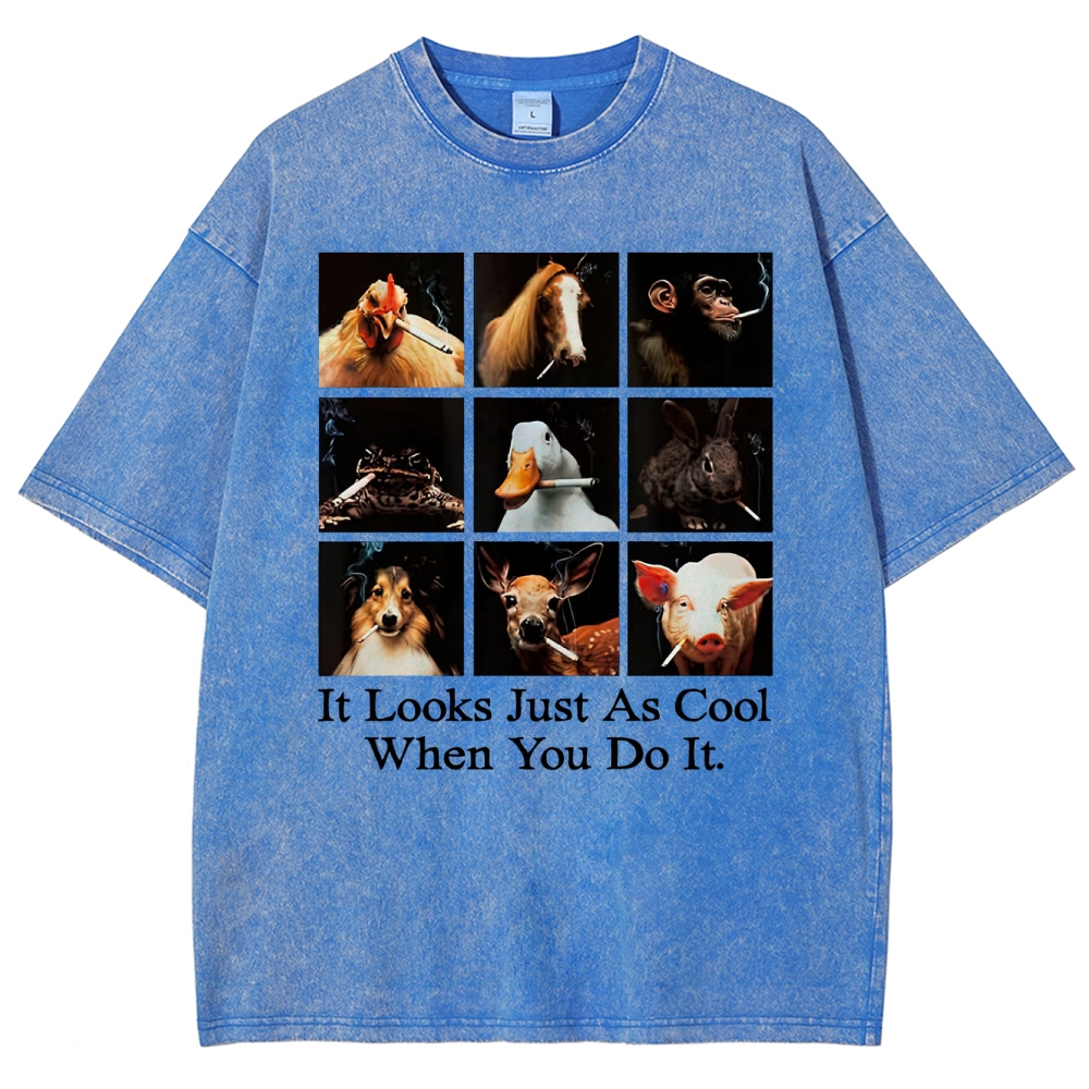  Looks Just as Cool When You do It  Washed T-Shirt 