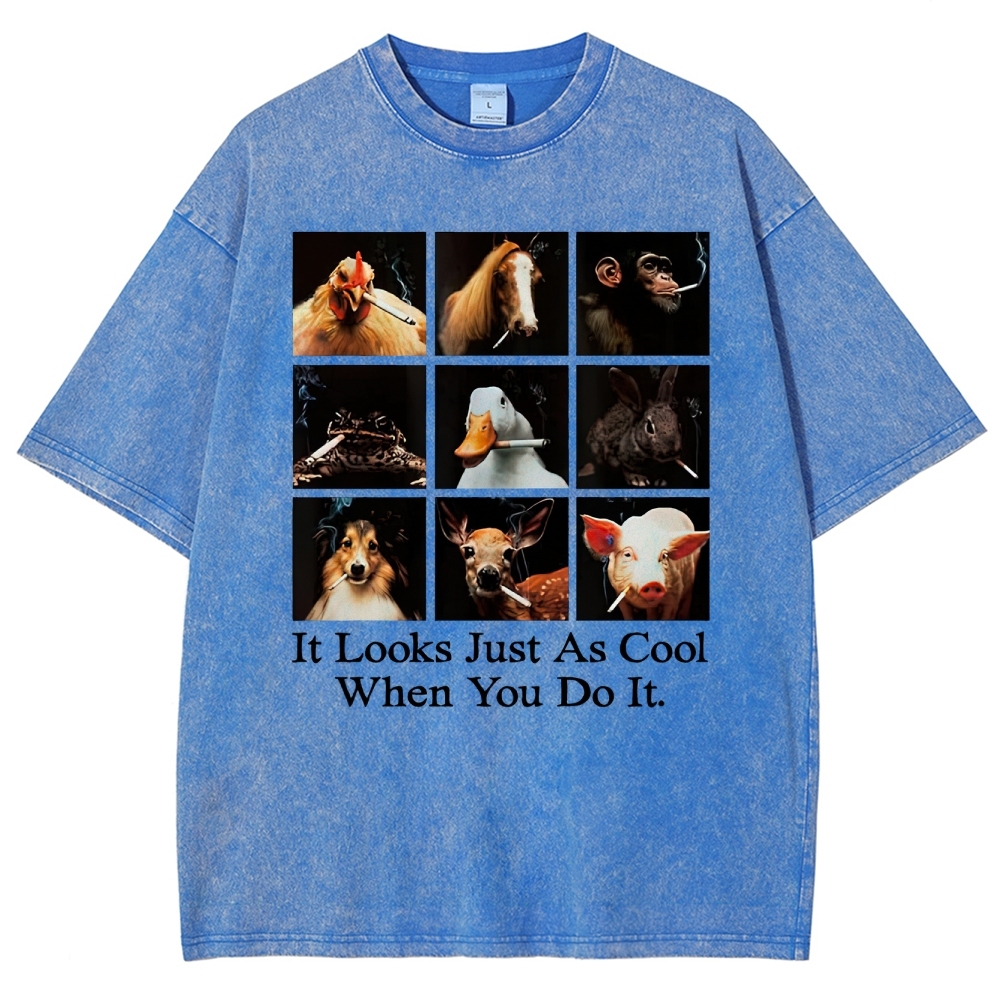  Looks Just as Cool When You do It  Washed T-Shirt 