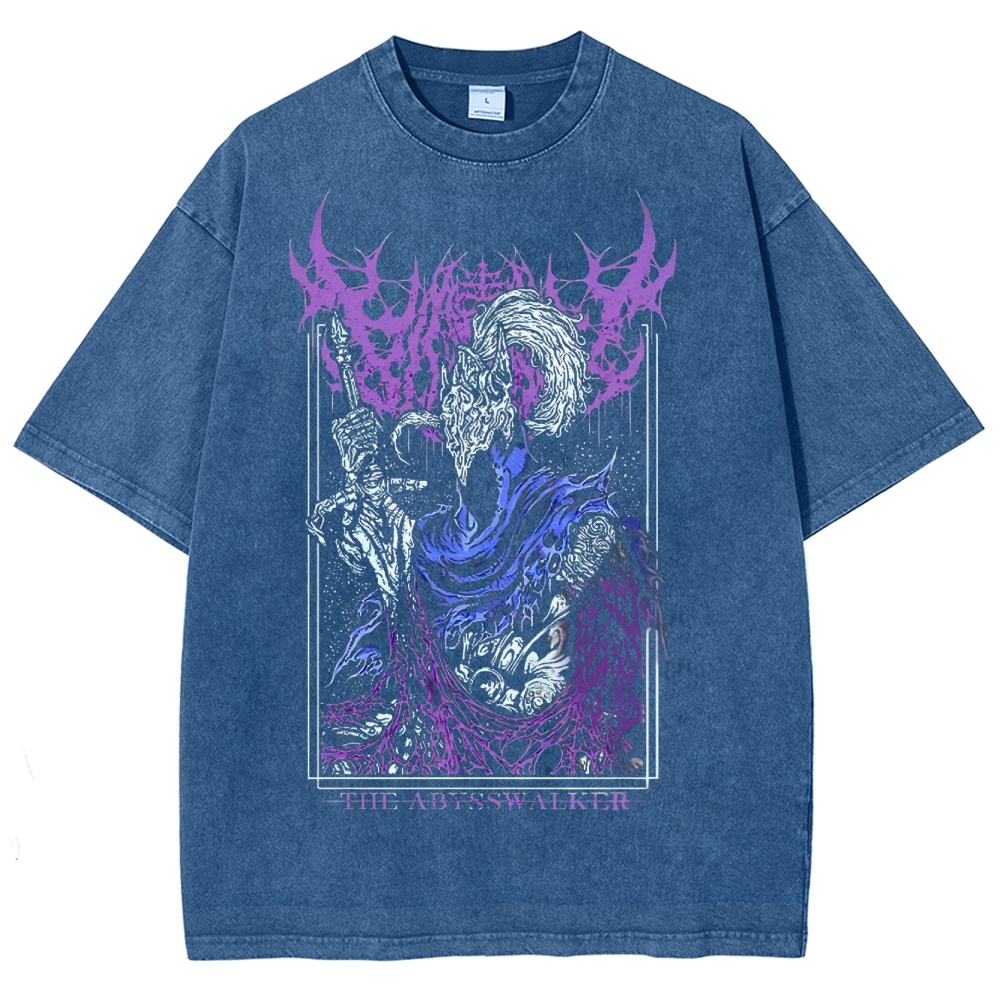 Dark Fantasy Gothic Knight  Washed T-Shirt 