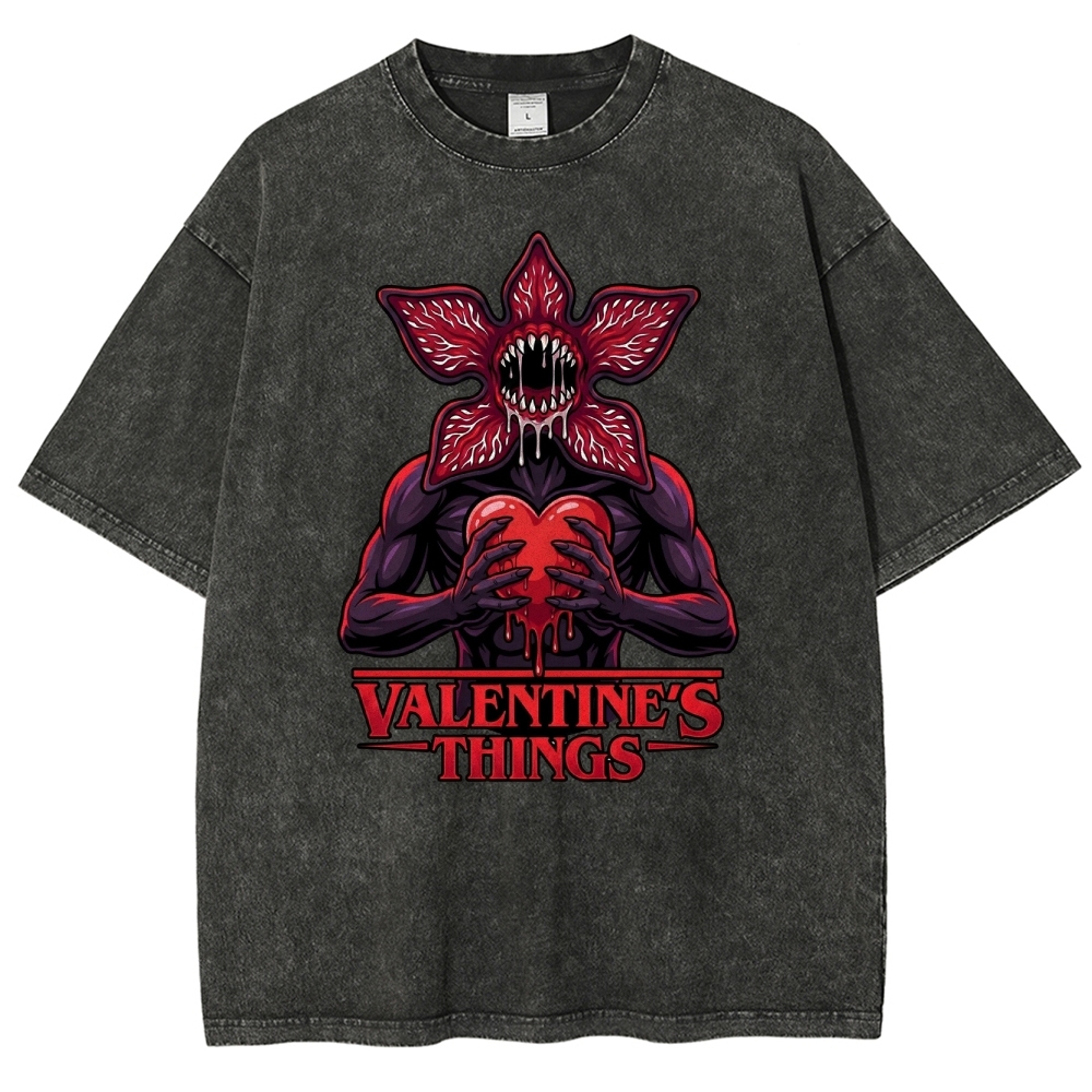 Retro Monster Valentine Washed T-Shirt 