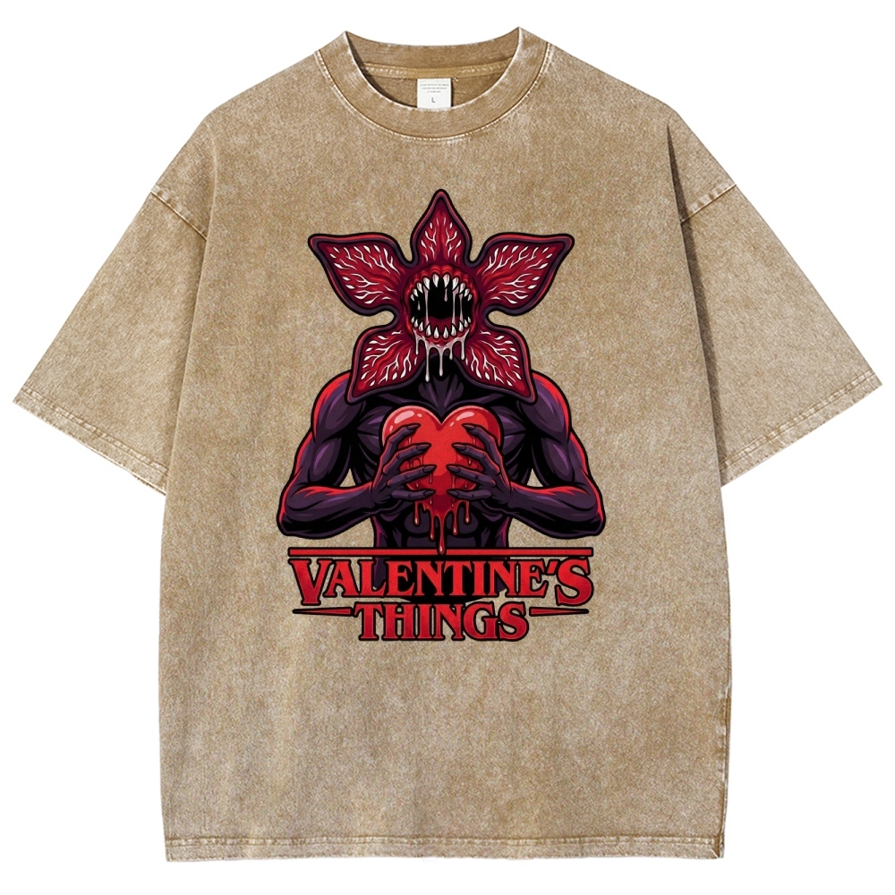 Retro Monster Valentine Washed T-Shirt 