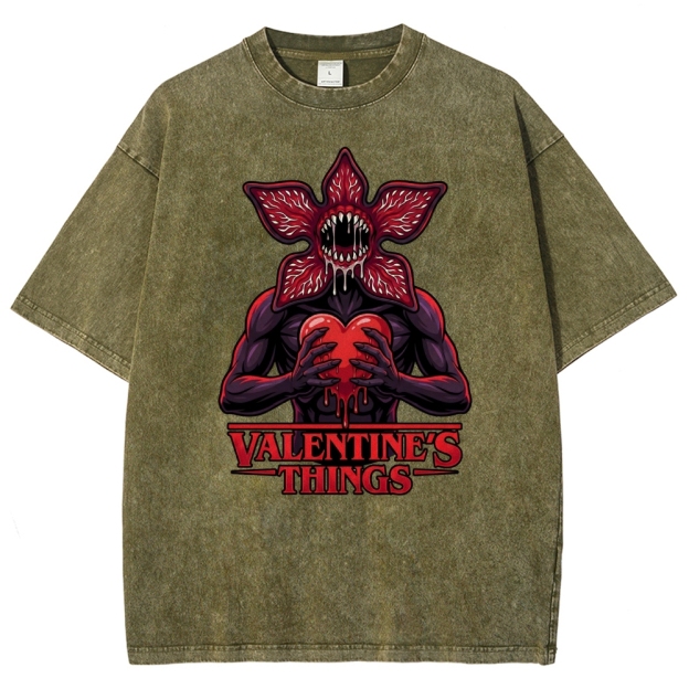 Retro Monster Valentine Washed T-Shirt 
