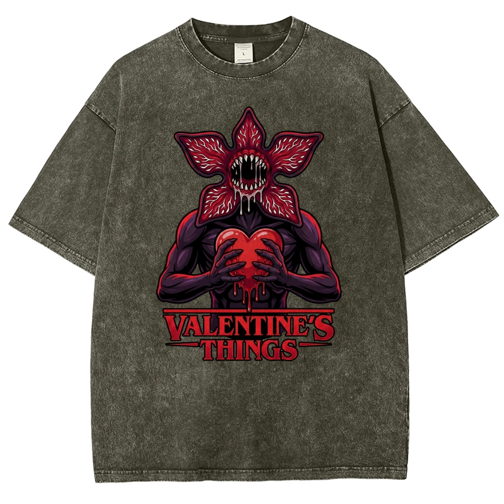 Retro Monster Valentine Washed T-Shirt 