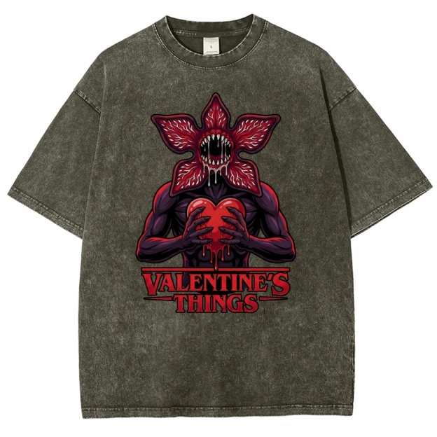 Retro Monster Valentine Washed T-Shirt 