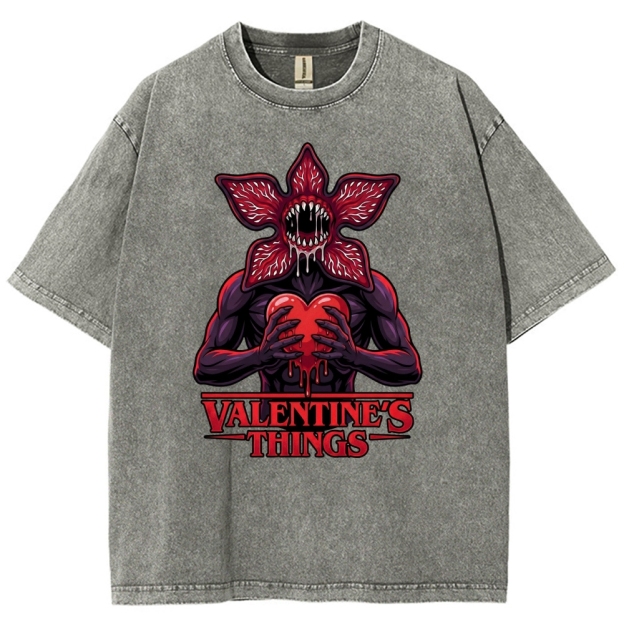 Retro Monster Valentine Washed T-Shirt 