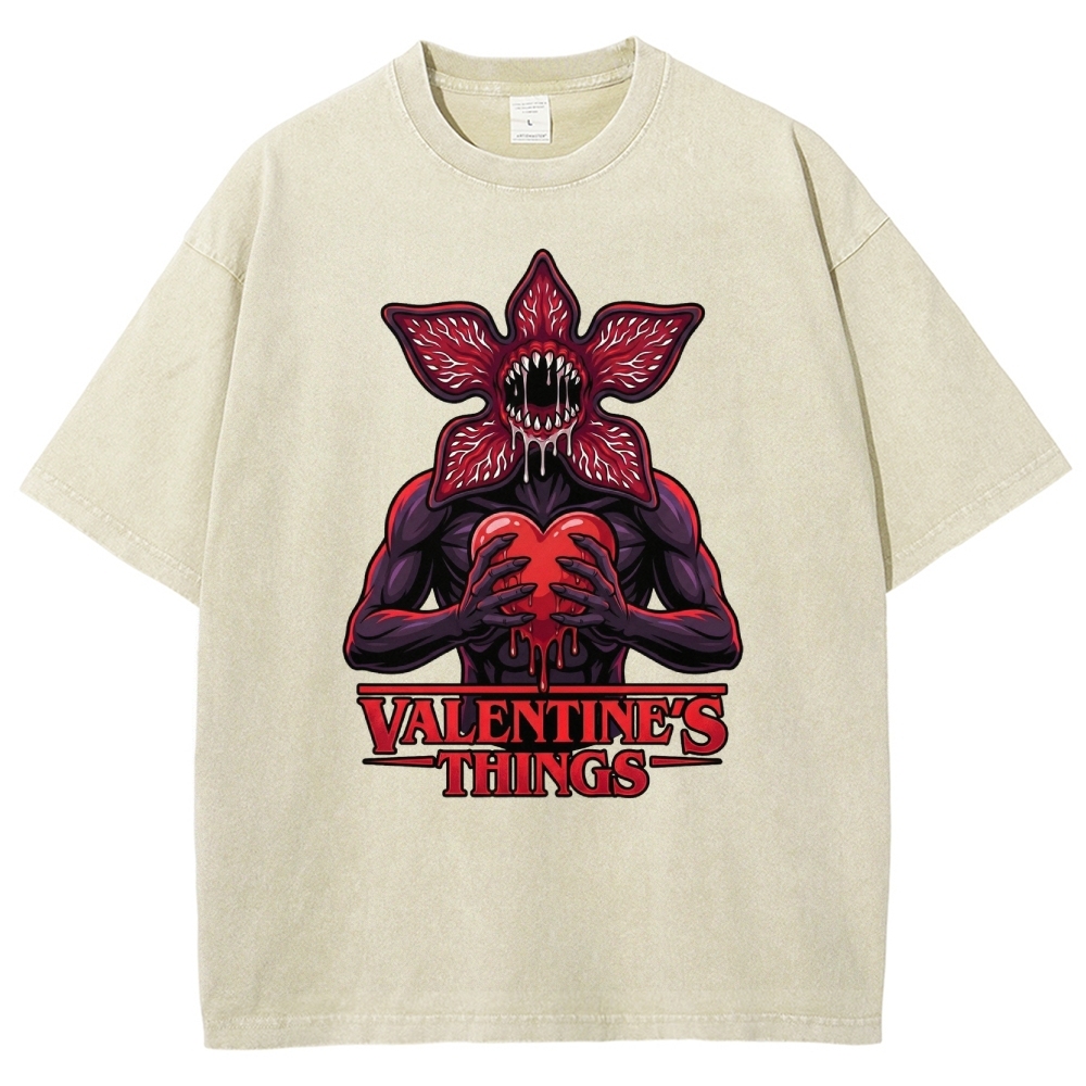 Retro Monster Valentine Washed T-Shirt 
