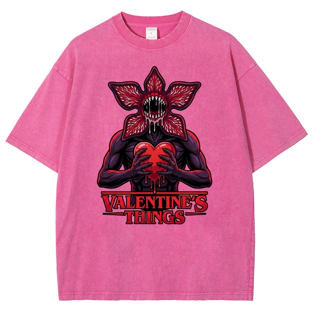 Retro Monster Valentine Washed T-Shirt 
