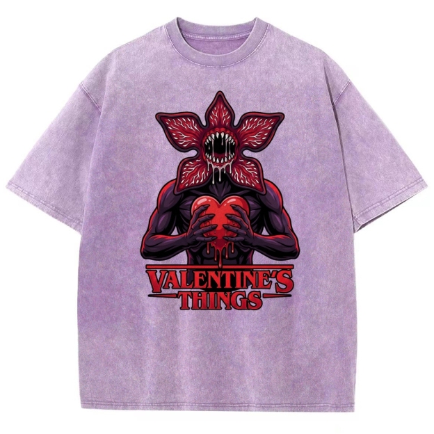 Retro Monster Valentine Washed T-Shirt 