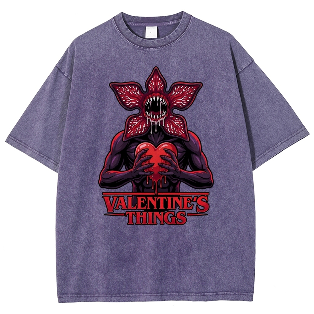 Retro Monster Valentine Washed T-Shirt 