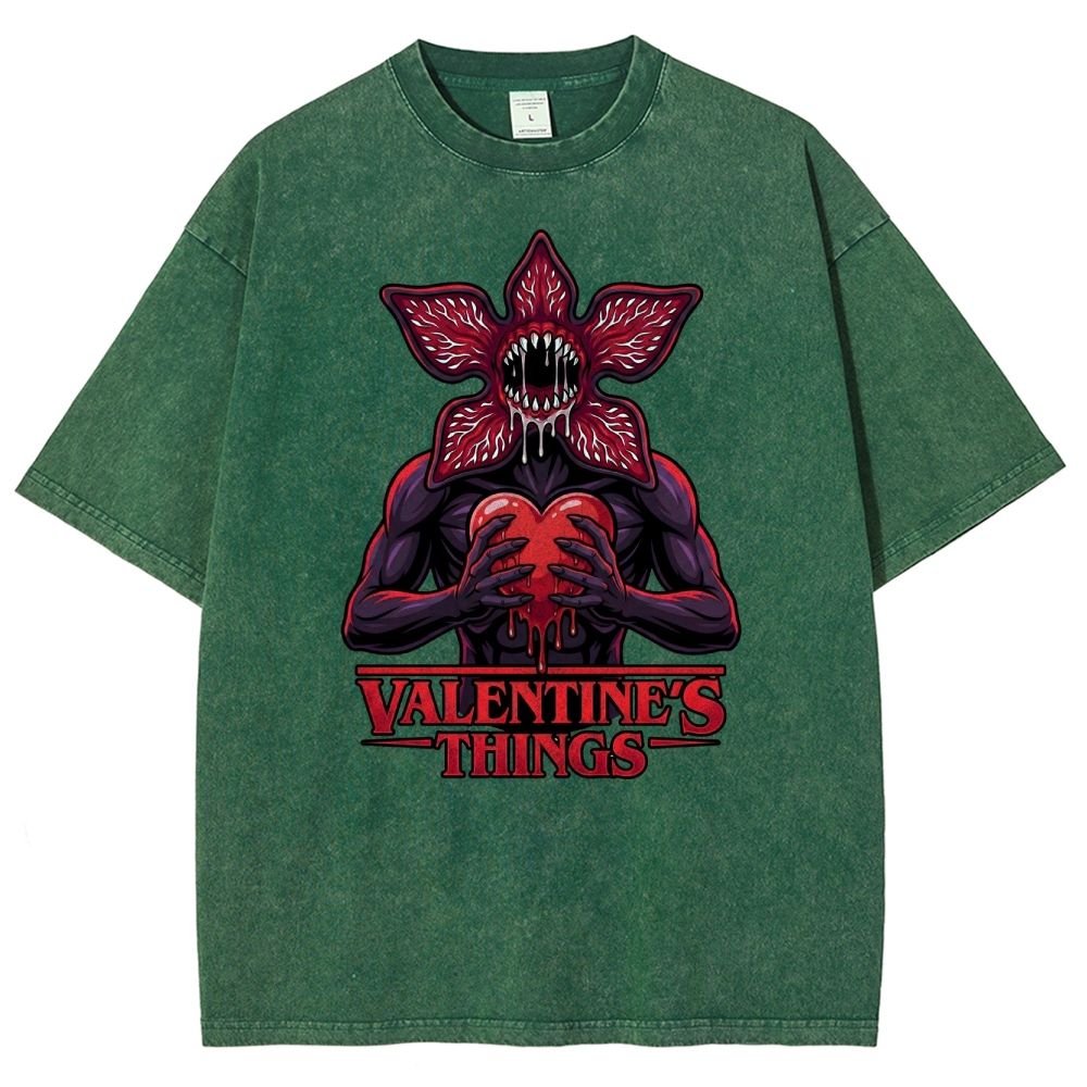 Retro Monster Valentine Washed T-Shirt 