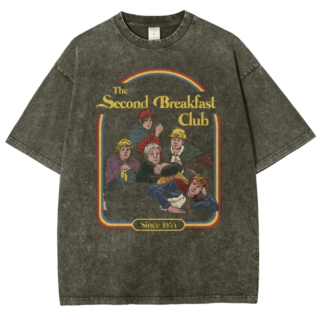 Second Breakfast Club Parody Washed T-Shirt