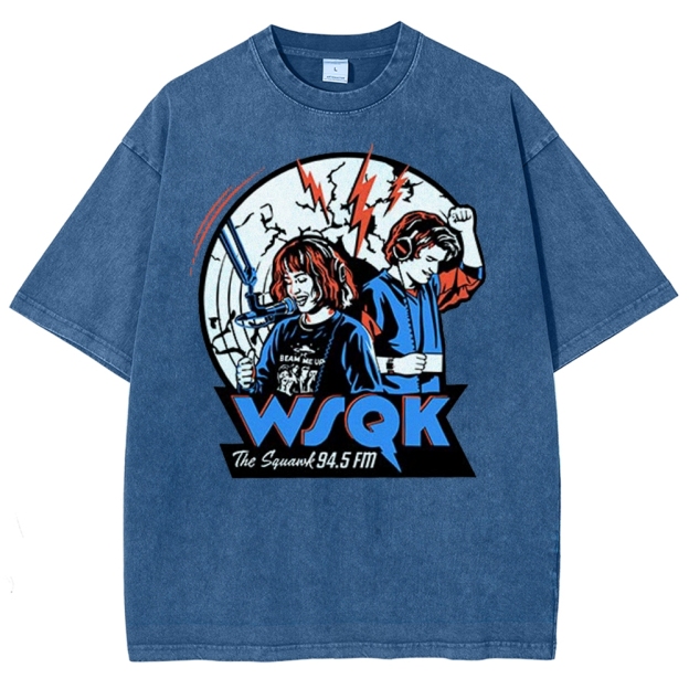 WSQK Radio Retro Washed T-Shirt