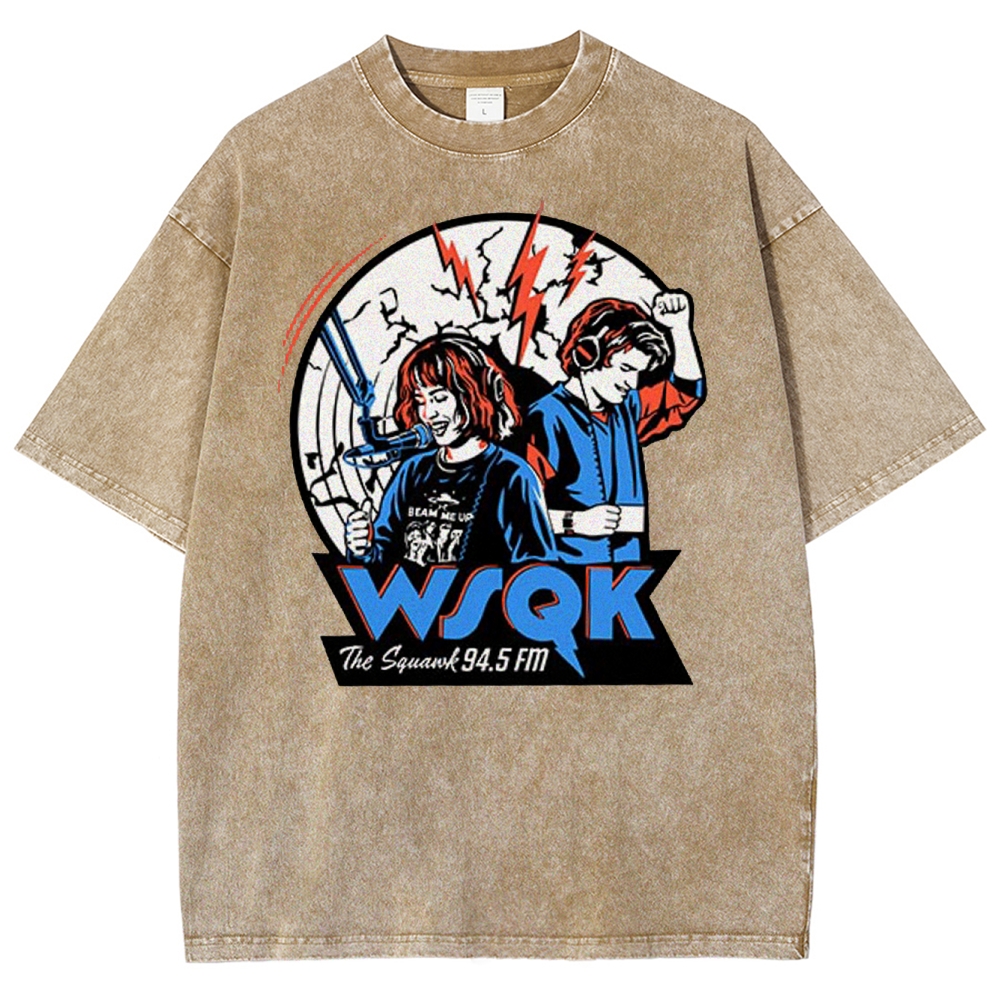 WSQK Radio Retro Washed T-Shirt