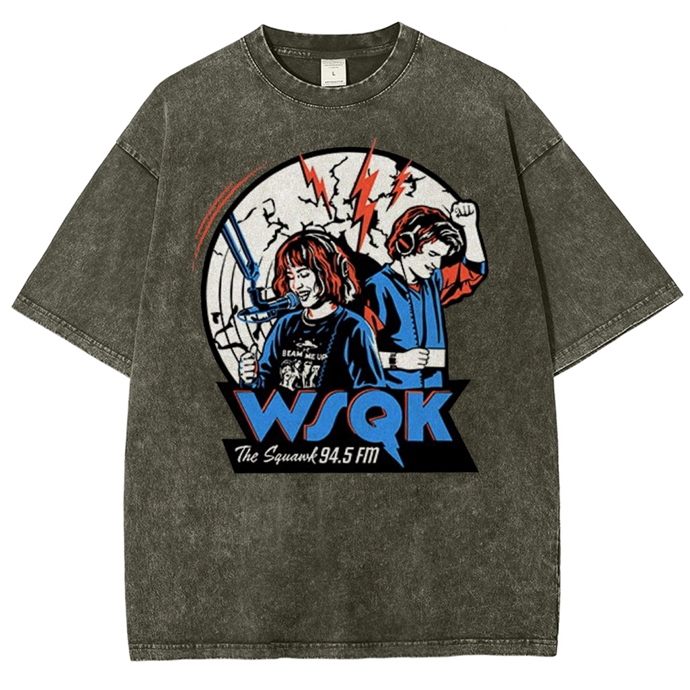 WSQK Radio Retro Washed T-Shirt