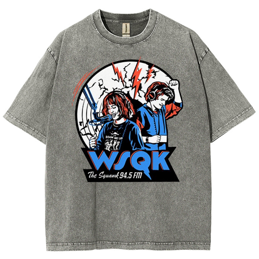 WSQK Radio Retro Washed T-Shirt