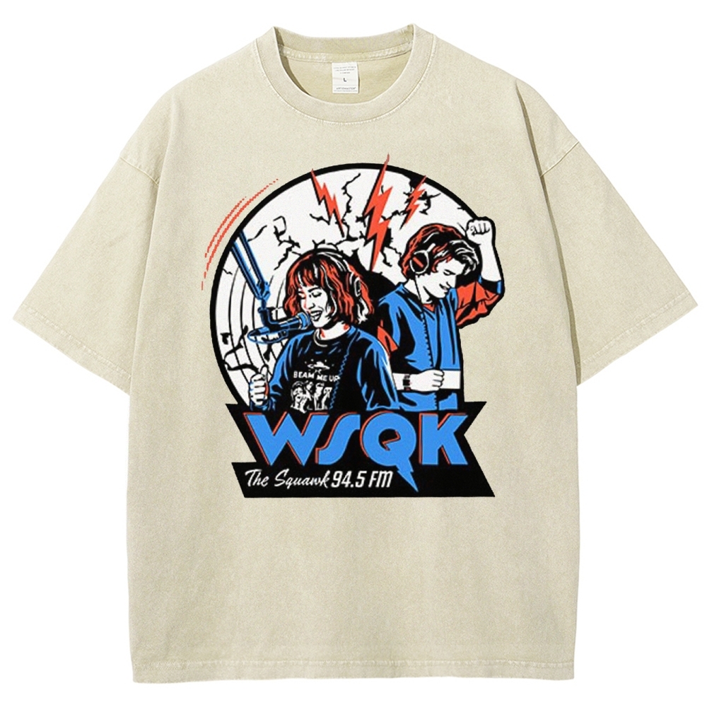 WSQK Radio Retro Washed T-Shirt