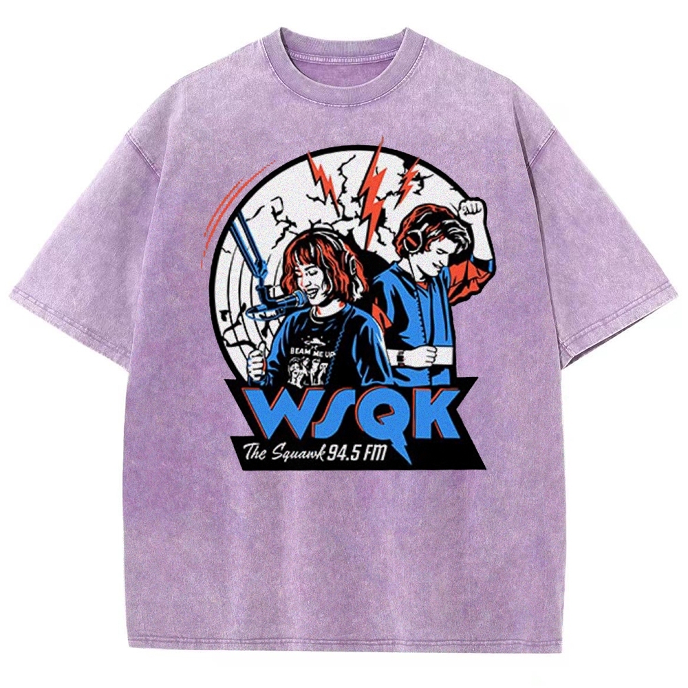 WSQK Radio Retro Washed T-Shirt