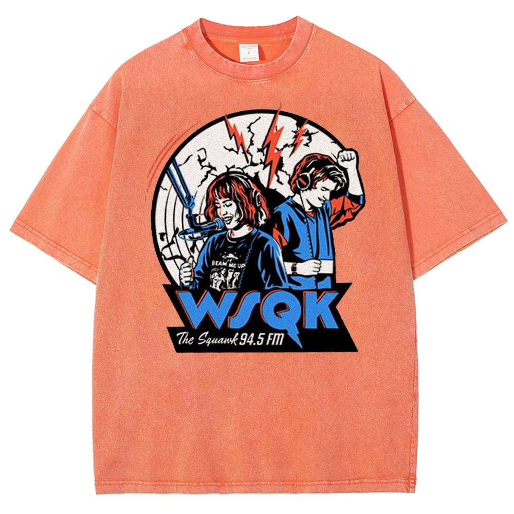 WSQK Radio Retro Washed T-Shirt
