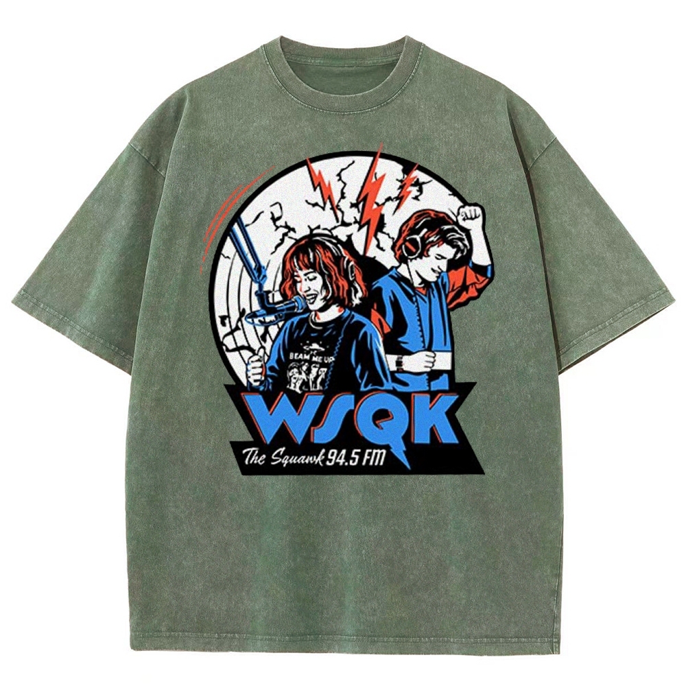 WSQK Radio Retro Washed T-Shirt