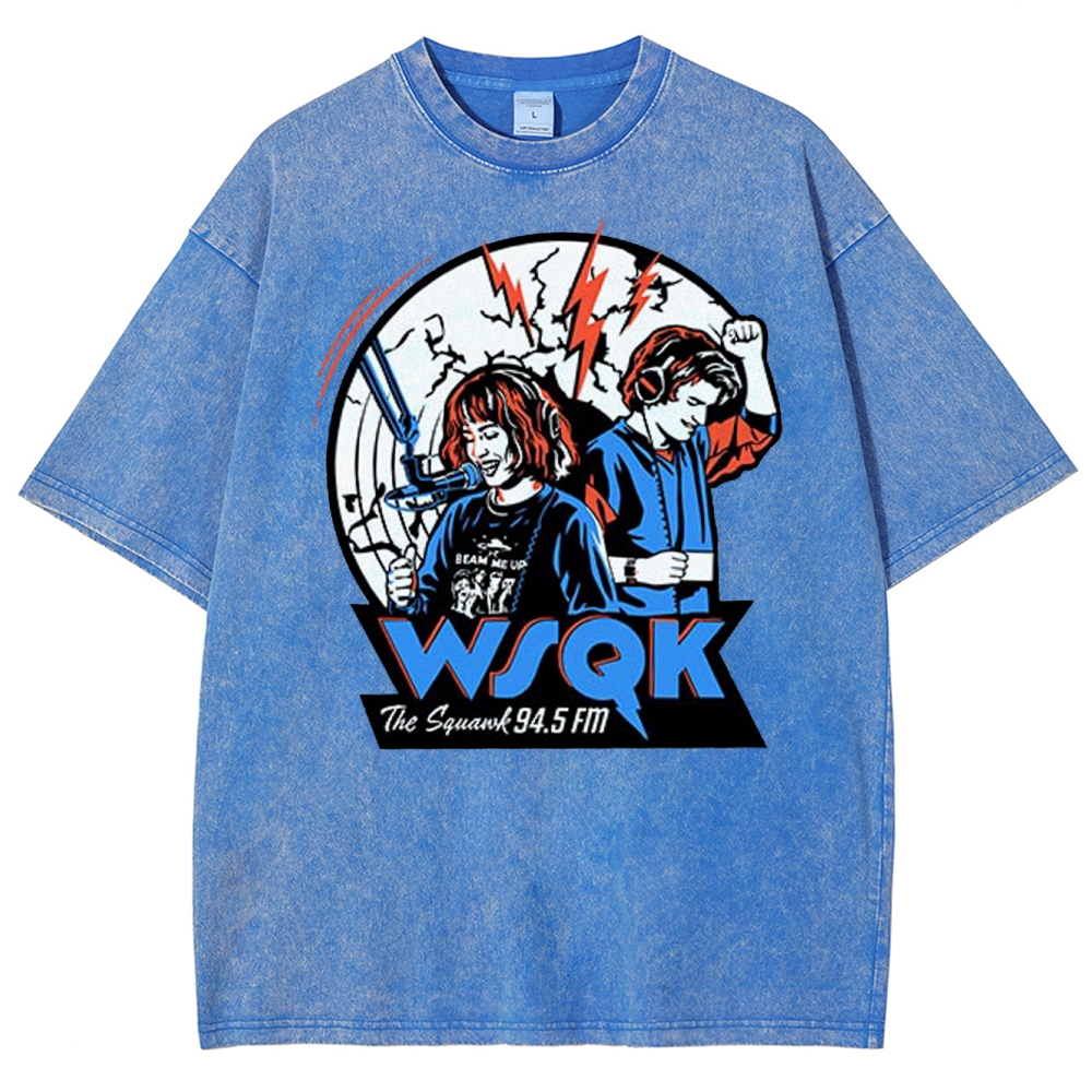 WSQK Radio Retro Washed T-Shirt