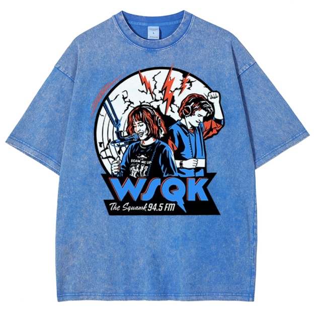 WSQK Radio Retro Washed T-Shirt