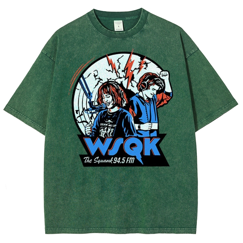 WSQK Radio Retro Washed T-Shirt