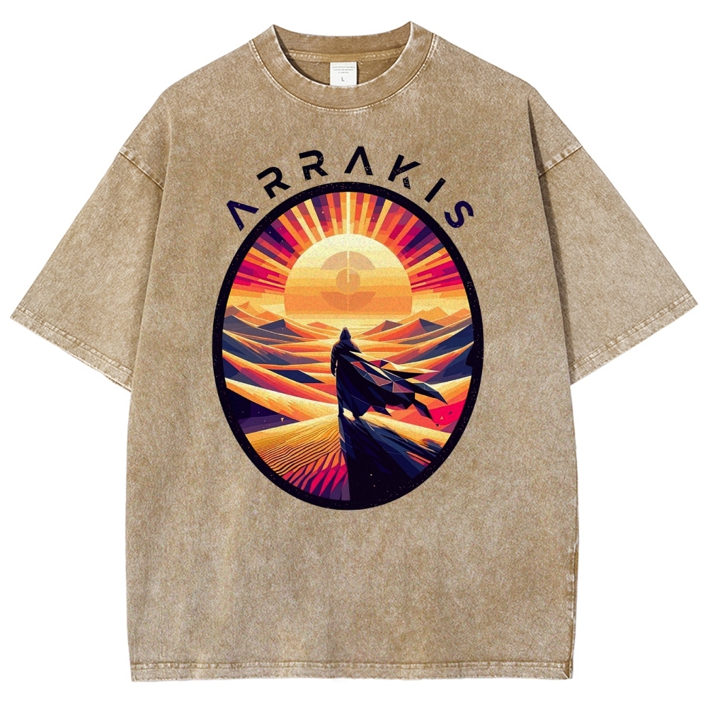 Arrakis Desert Pop Art Washed T-Shirt 